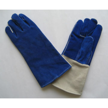 Cow Split Leather Reinforced Thumb Welding Work Glove--6544